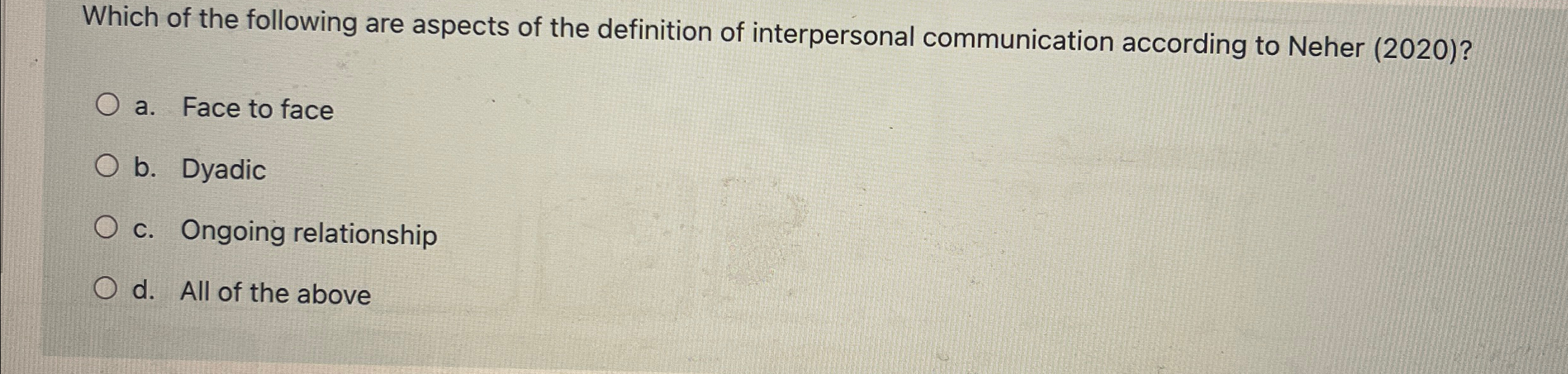 Solved Which of the following are aspects of the definition | Chegg.com