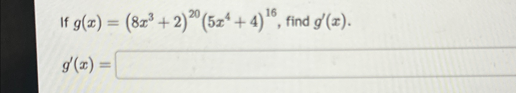 g x )=- 5x 4 4x 3 20x 20