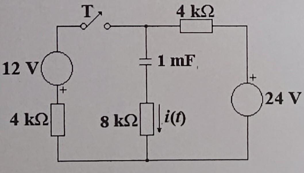 Solved The figure shows a firstorder electrical circuit in