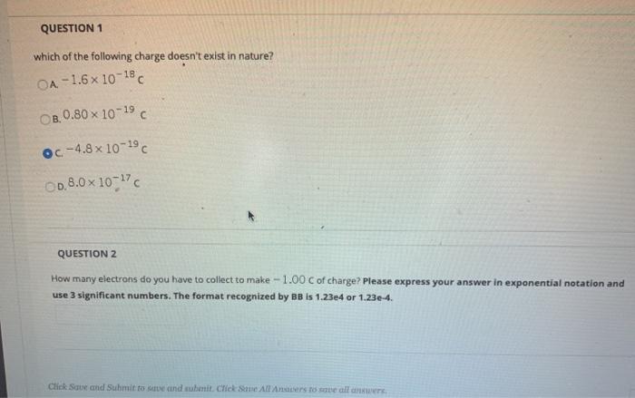 Solved QUESTION 1 which of the following charge doesn't | Chegg.com