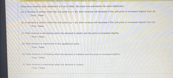 Solved Determine whether each statement is true or false. | Chegg.com