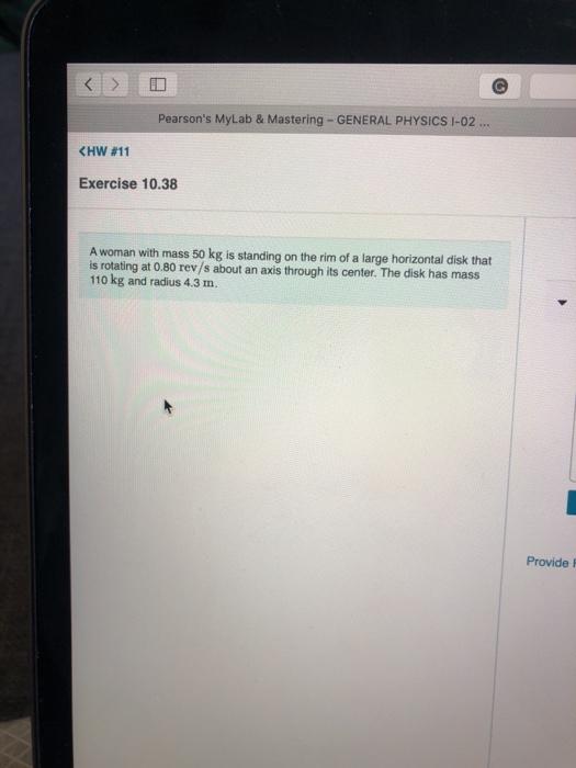 Solved Pearson's MyLab & Mastering GENERAL PHYSICS 102