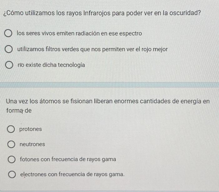 ¿Cómo utilizamos los rayos Infrarojos para poder ver en la oscuridad? los seres vivos emiten radiación en ese espectro utiliz