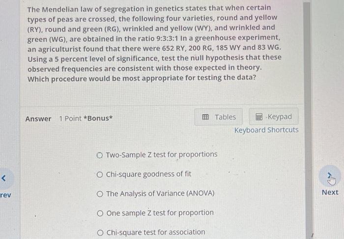 in mendelian genetics the law of segregation states that