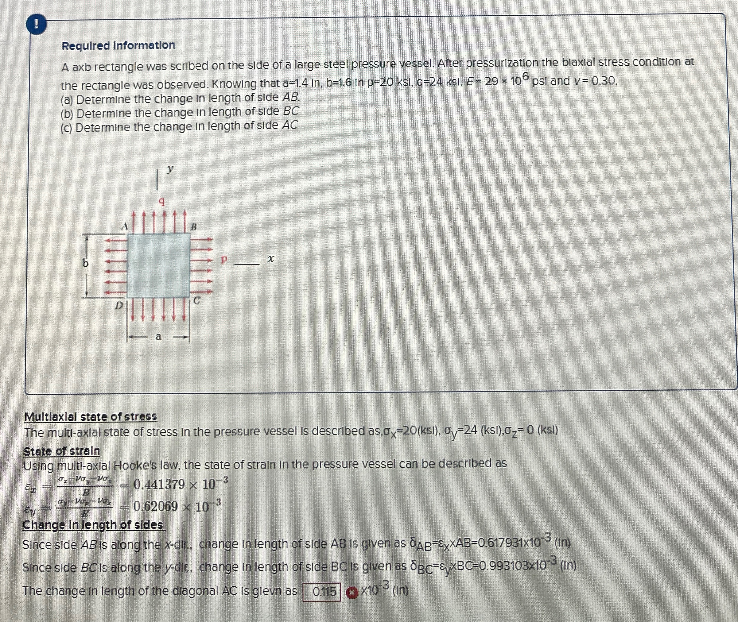 Solved !Required InformationA axb rectangle was scribed on | Chegg.com