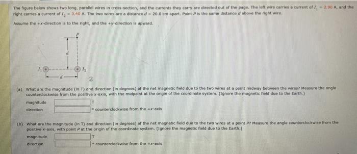 Solved The figure below shows two long, parallel wires in | Chegg.com