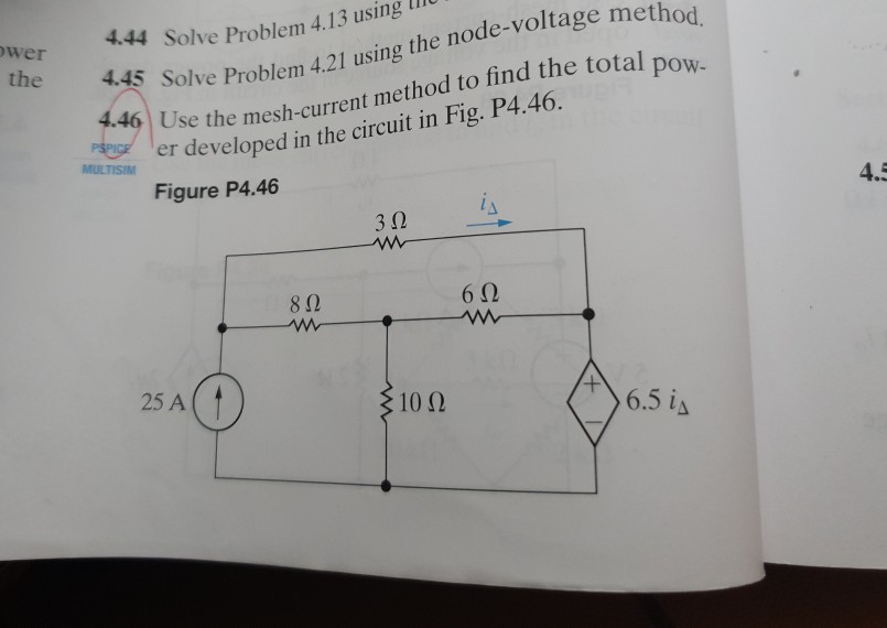 Solved wer the 4.44 Solve Problem 4.13 using 4.45 Solve | Chegg.com