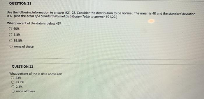Solved QUESTION 21 Use the following information to answer | Chegg.com