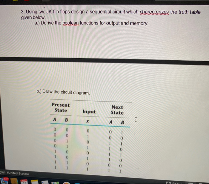 Solved 3. Using two JK flip flops design a sequential | Chegg.com