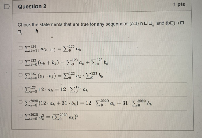 Solved Question 2 1 pts Check the statements that are true | Chegg.com