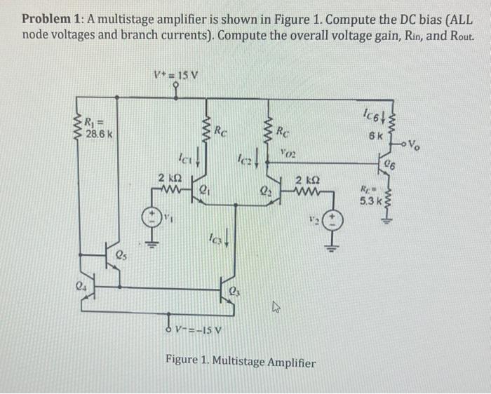 Solved Problem 1 A multistage amplifier is shown in Figure