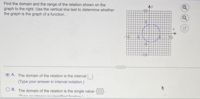 Solved Find the domain and the range of the relation shown | Chegg.com
