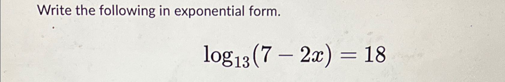 Solved Write the following in exponential | Chegg.com