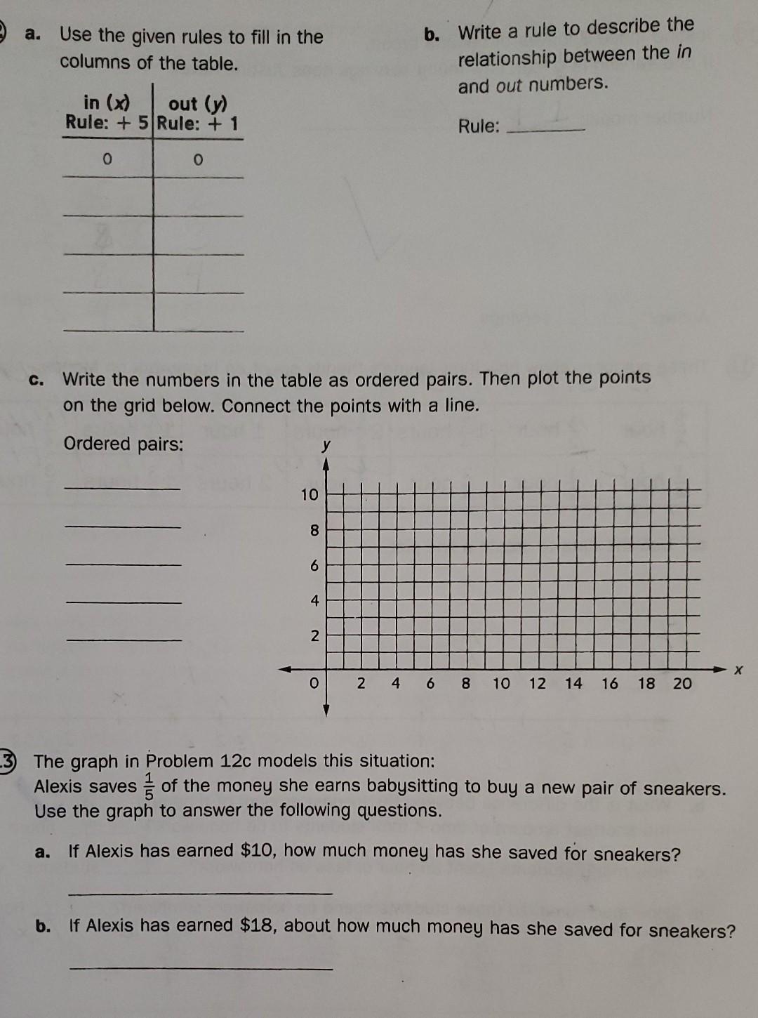 Solved e a. Use the given rules to fill in the columns of | Chegg.com