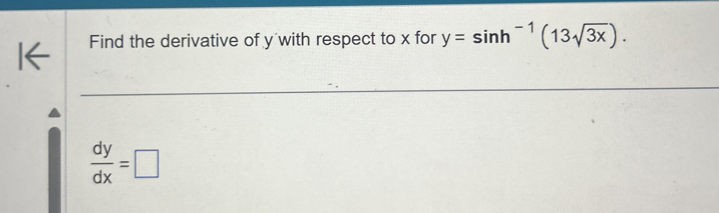 Solved Find the derivative of y ﻿with respect to x ﻿for | Chegg.com