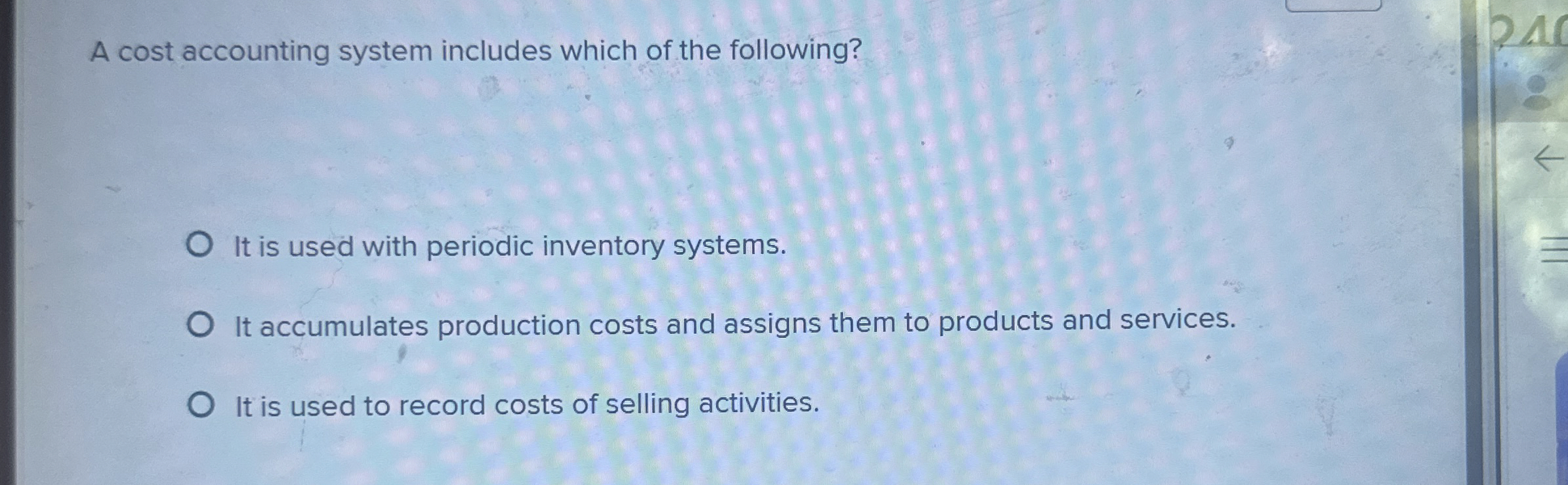 Solved True or false: Managerial accounting provides | Chegg.com