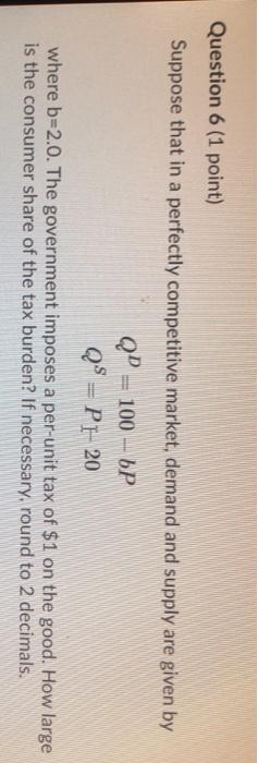 Solved Question 2 (1 point) Saved Suppose that in a | Chegg.com