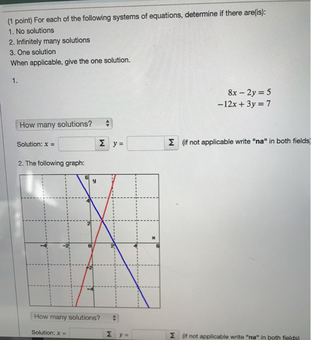 Solved (1 point) For each of the following systems of | Chegg.com