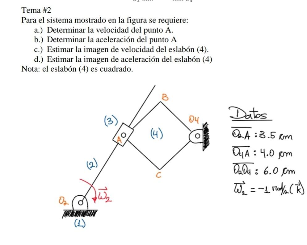 Tema #2 Para El Sistema Mostrado En La Figura Se | Chegg.com