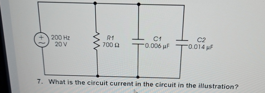 Solved What is the circuit current in the circuit in the | Chegg.com