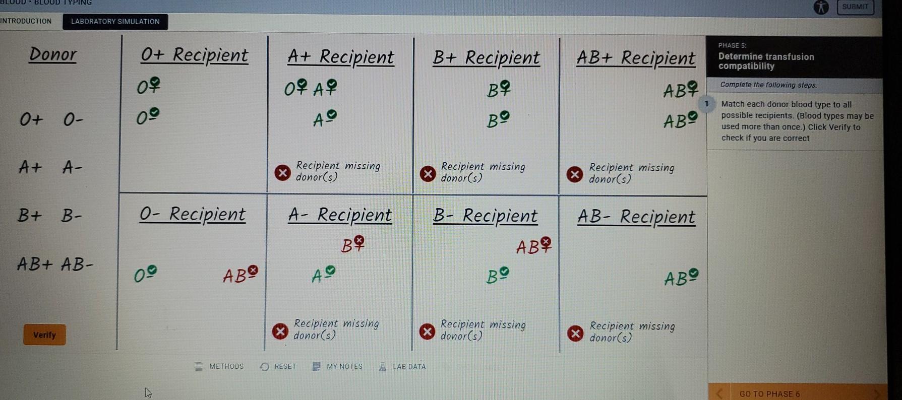 Solved LOOD BLOOD TYPING SUBMIT INTRODUCTION LABORATORY Chegg