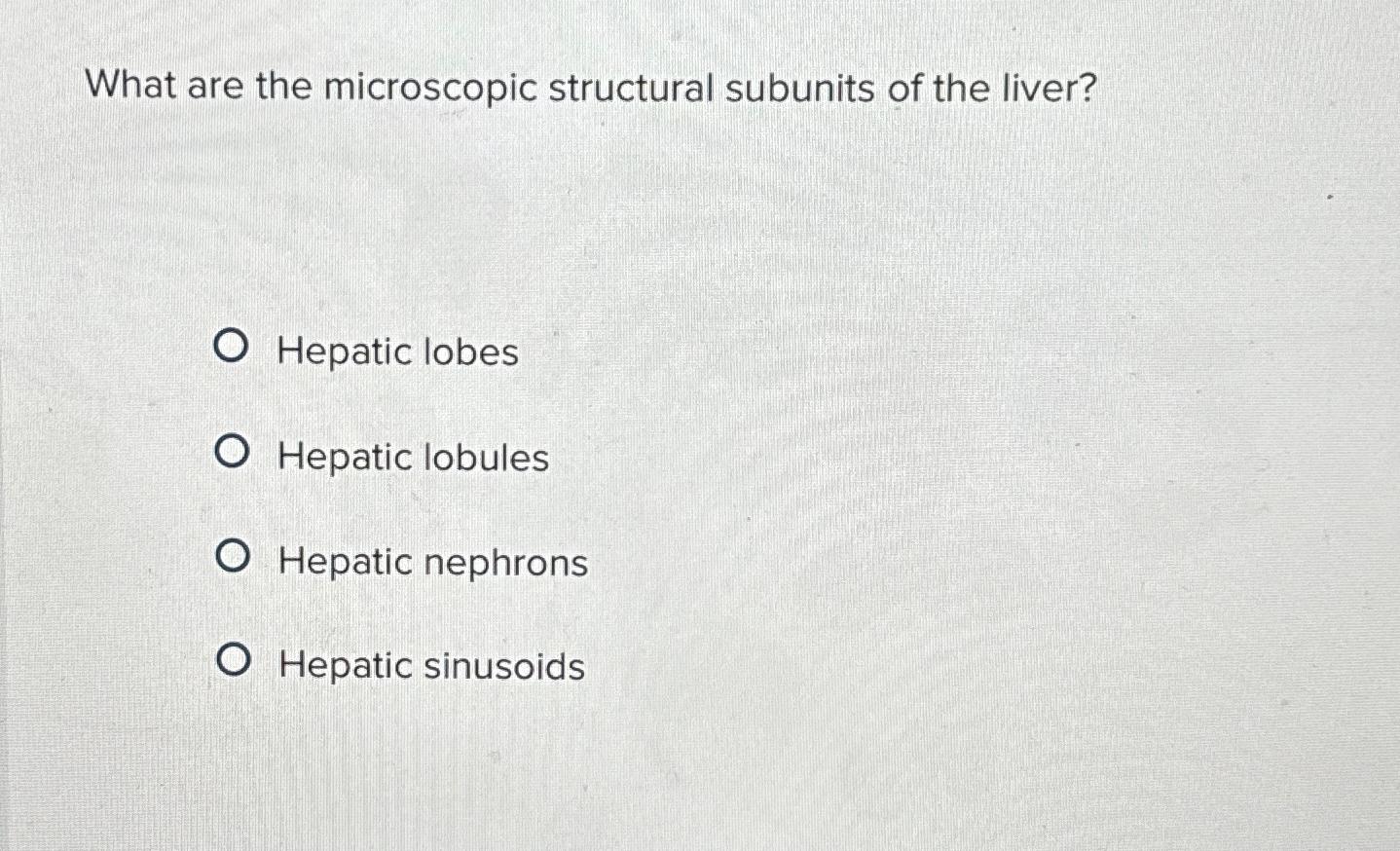 Solved What are the microscopic structural subunits of the