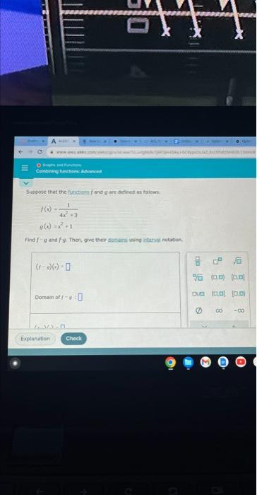 Solved Subpose that the furictions f and g are definet as | Chegg.com