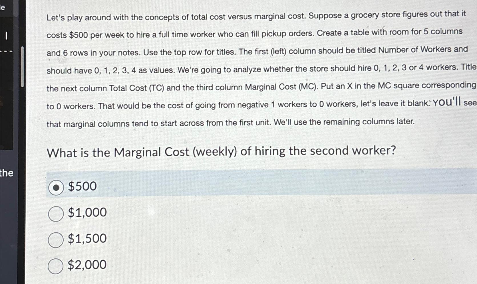 Solved Let's play around with the concepts of total cost | Chegg.com