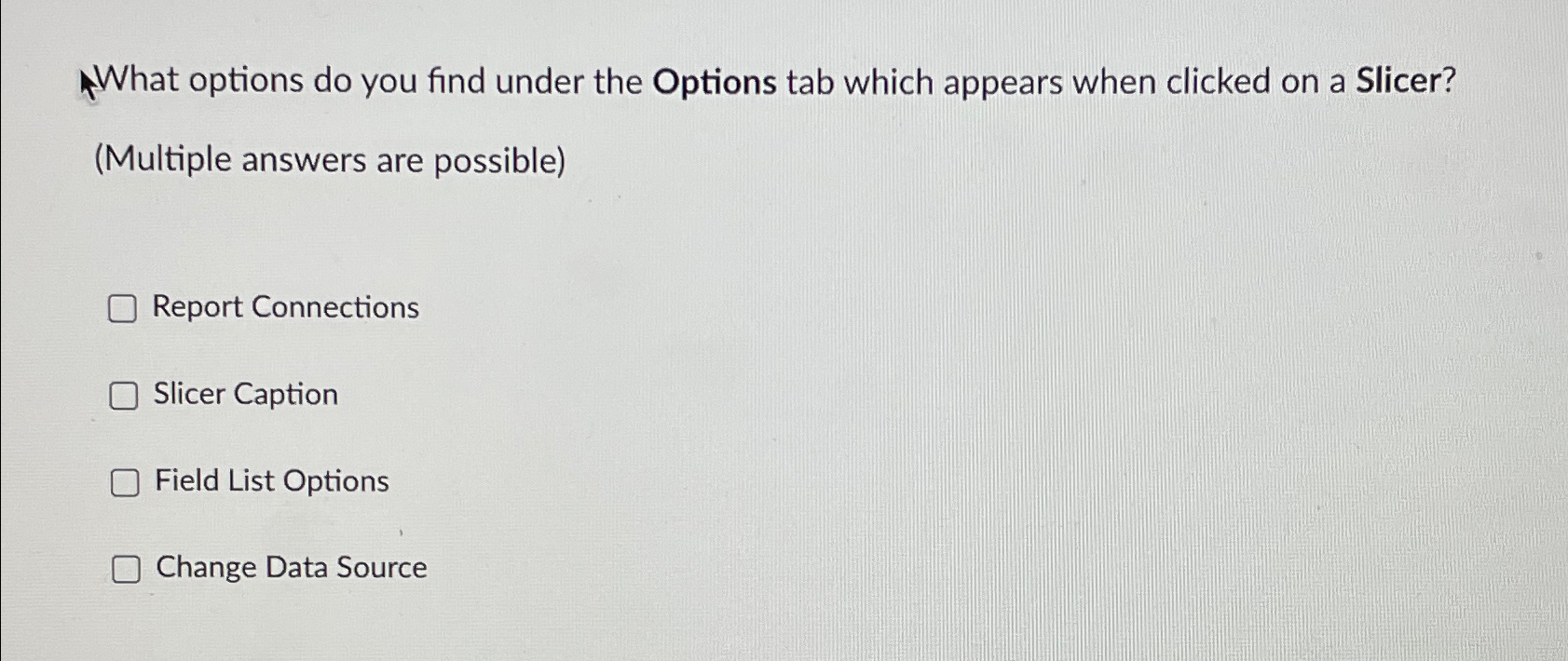 Solved What options do you find under the Options tab which | Chegg.com
