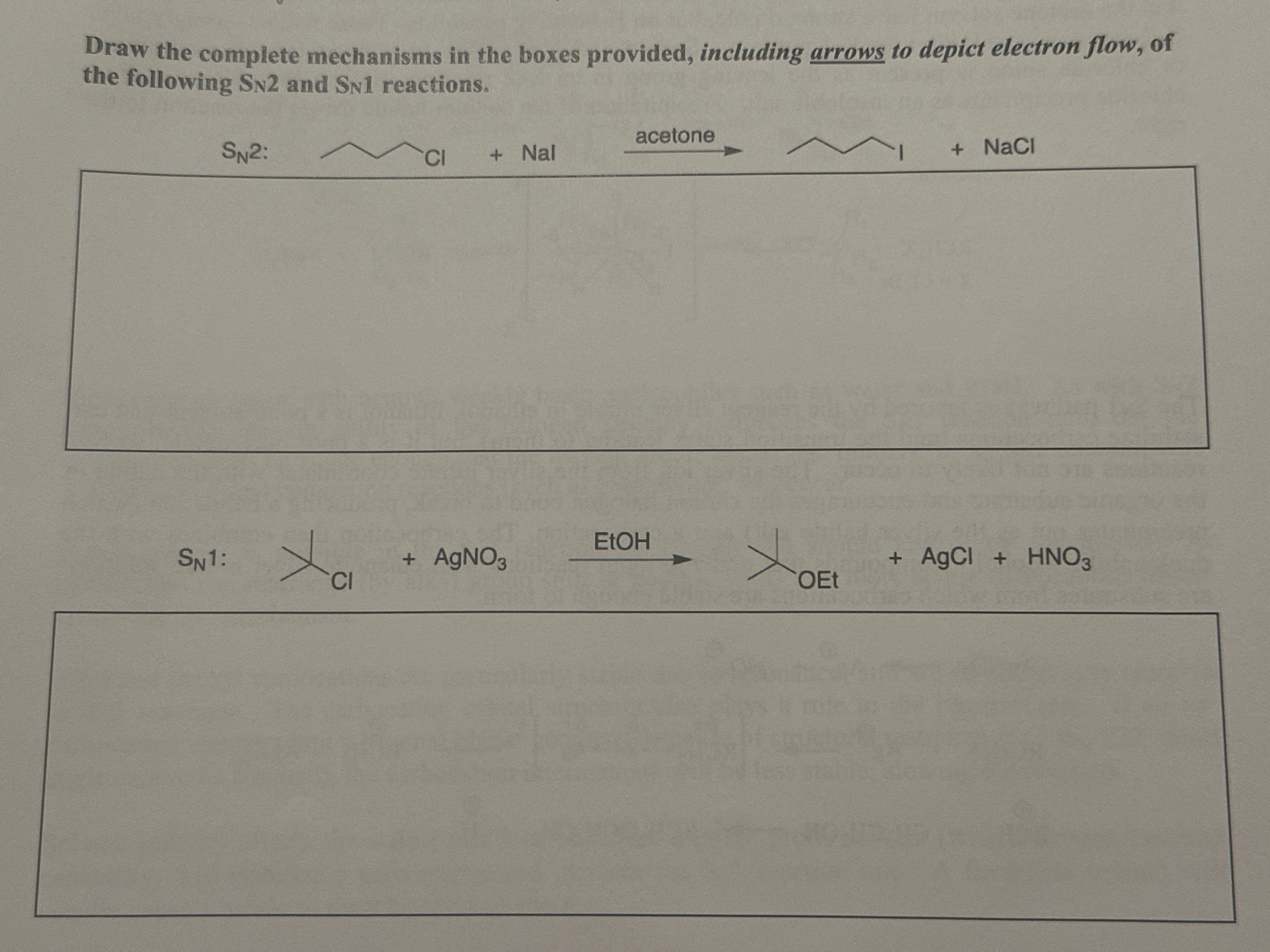 Solved draw the complete mechanisms in the boxes provides, | Chegg.com