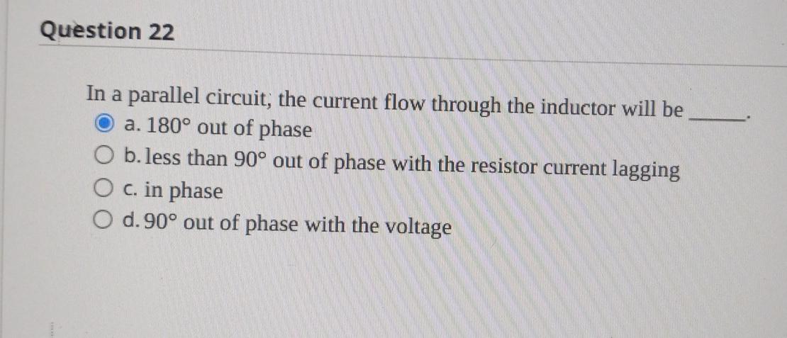 Solved Question 22 In A Parallel Circuit, The Current Flow | Chegg.com