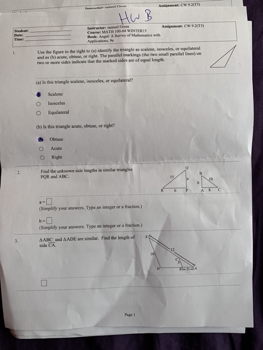 Solved Assignment CW 9.2(T3) HWB Assignment: CW 9.2(T3) | Chegg.com