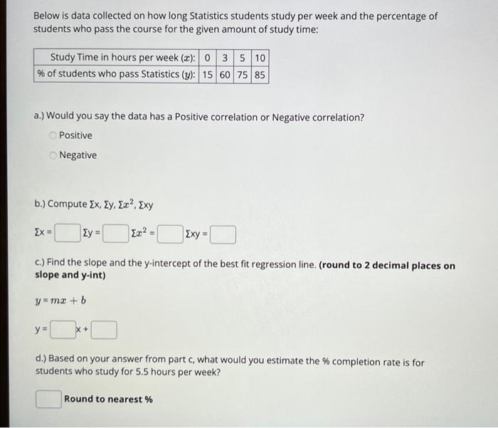 Solved Below is data collected on how long Statistics | Chegg.com