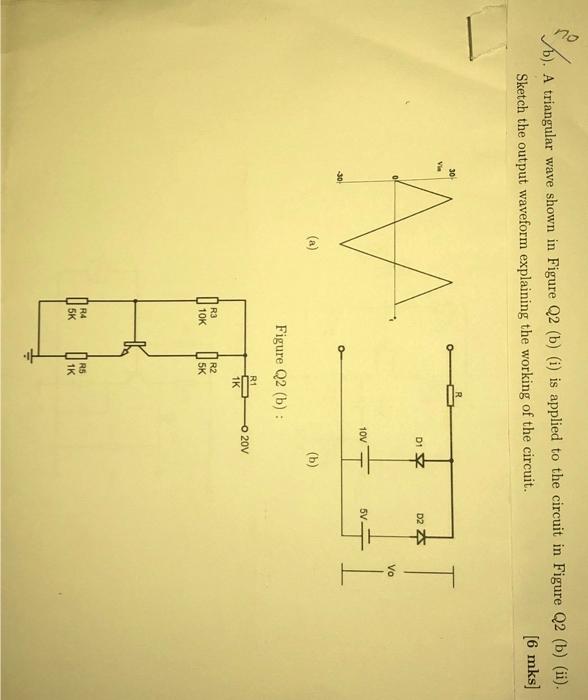 Solved B). A Triangular Wave Shown In Figure Q2 (b) (i) Is | Chegg.com