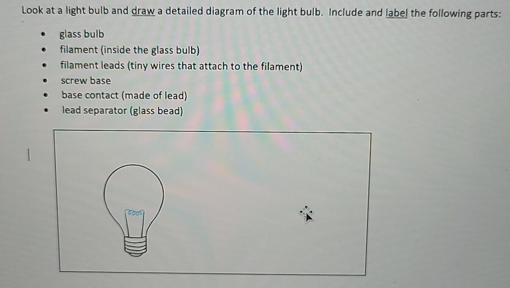 incandescent light bulb parts