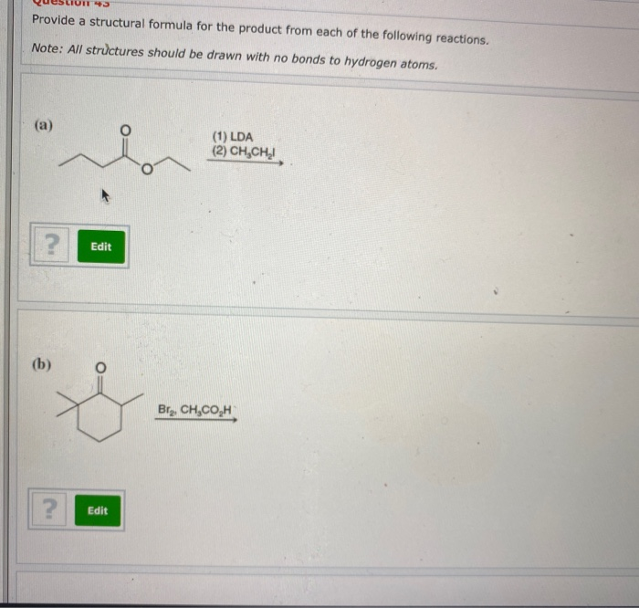 Solved Provide a structural formula for the product from | Chegg.com