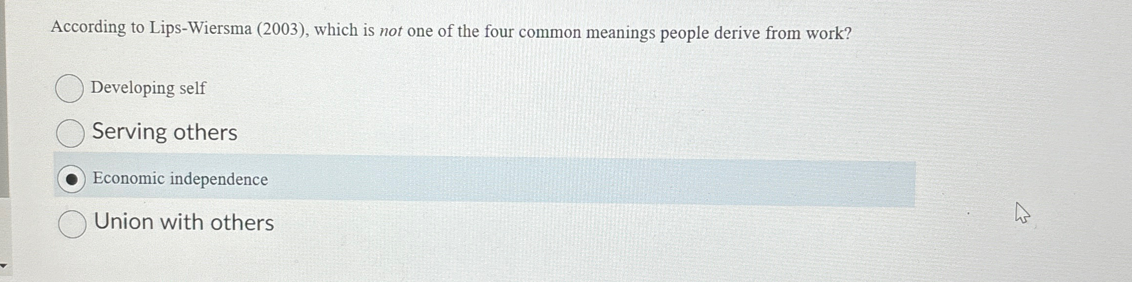 Solved According to Lips-Wiersma (2003), ﻿which is not one | Chegg.com