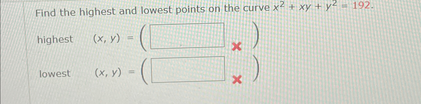 Solved Find the highest and lowest points on the curve | Chegg.com