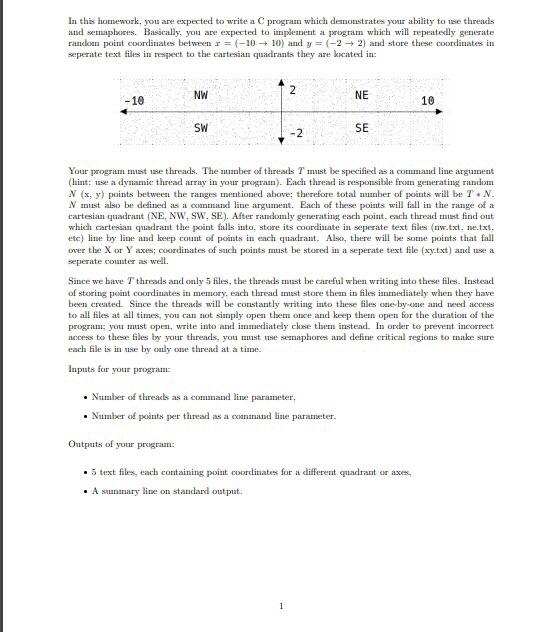 Solved In this homework, you are expected to write a C | Chegg.com