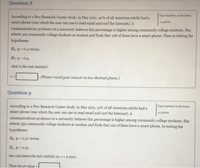 Solved According to a Pew Research Center study, in May | Chegg.com