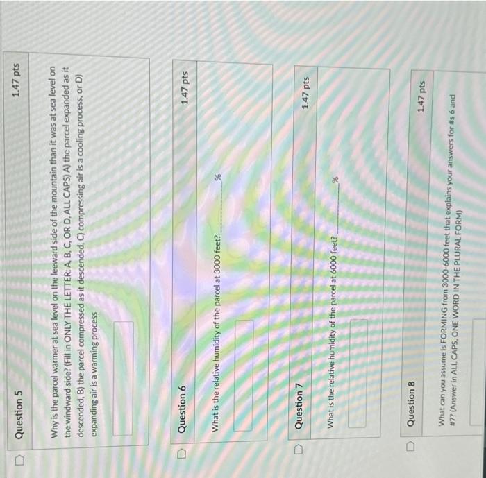 Solved Calculate the temperature of a rising parcel of air Chegg