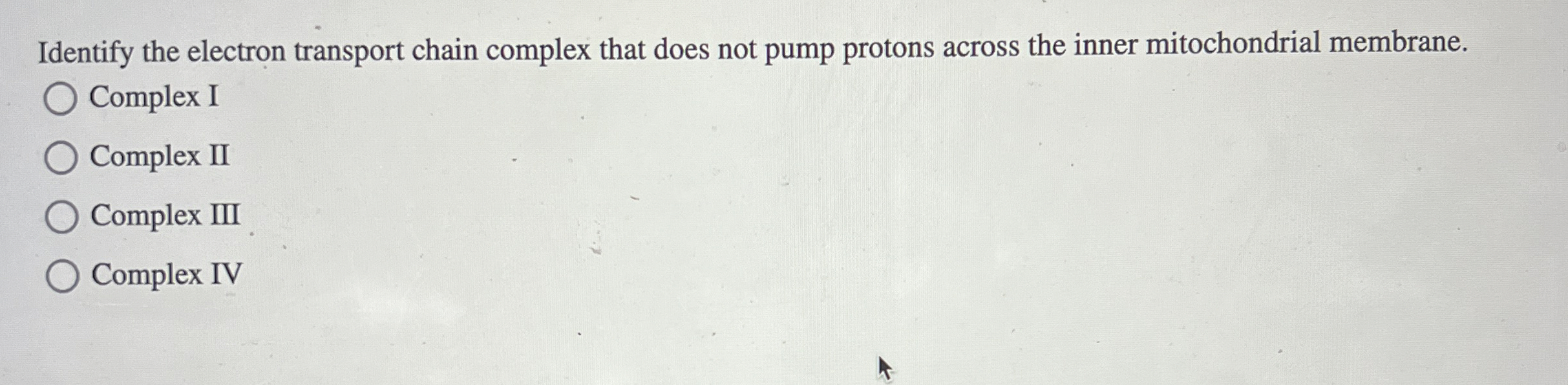 Solved Identify the electron transport chain complex that | Chegg.com