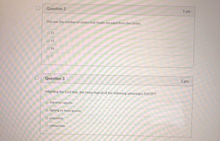 Solved Question 2 1 pts This was the number of states that | Chegg.com