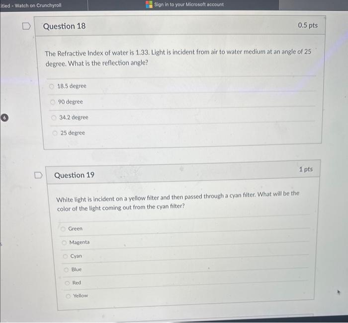 refractive index of water experiment viva questions