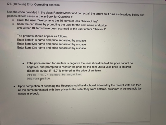 Solved 01. (10 Points) Error Correcting exercise Use the | Chegg.com