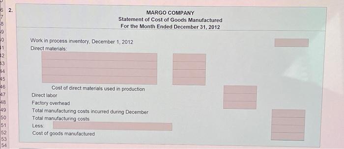 Solved Pr 18 4b Manufacturing Income Statement Statement Of