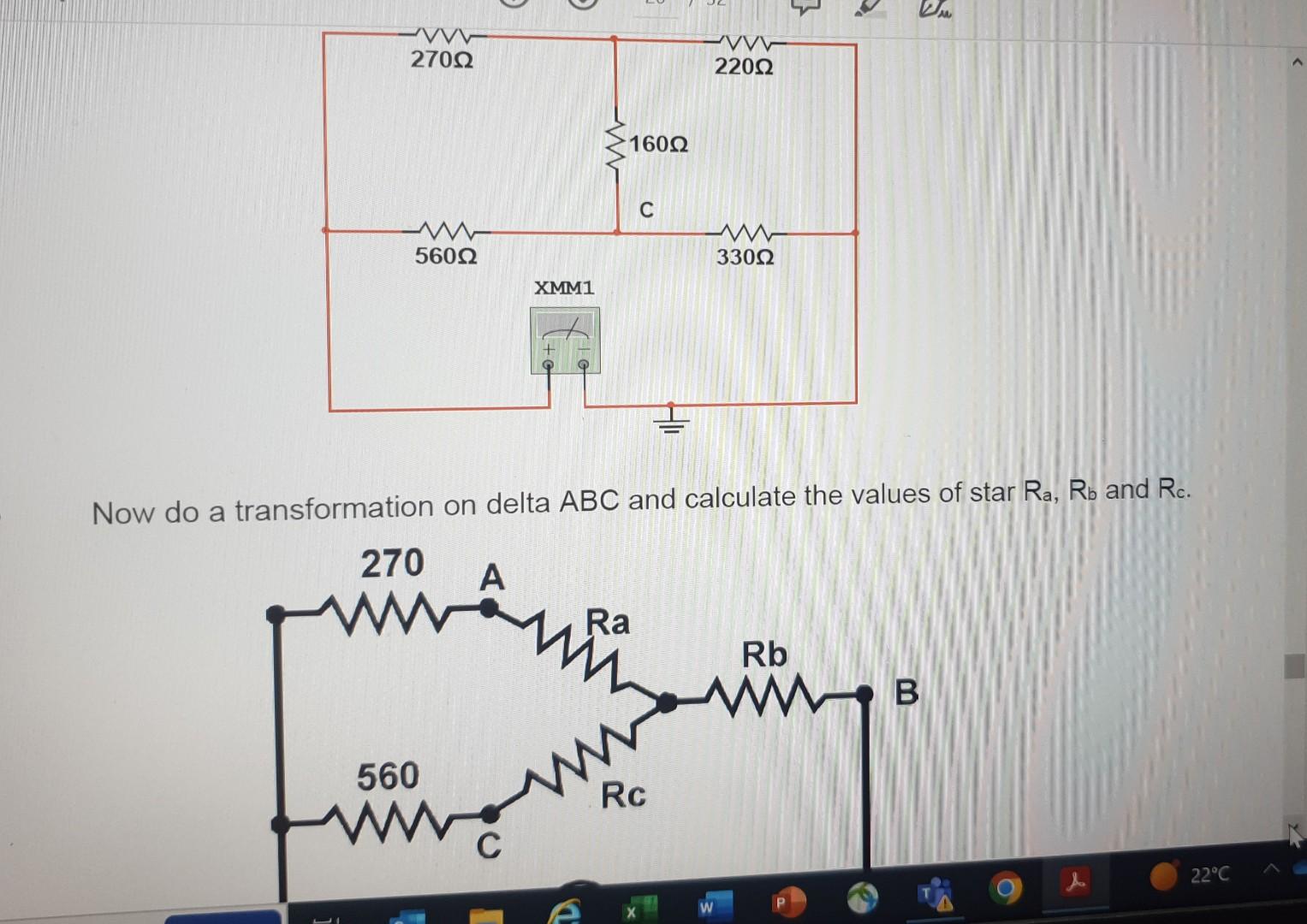 Solved Now do a transformation on delta ABC and calculate | Chegg.com