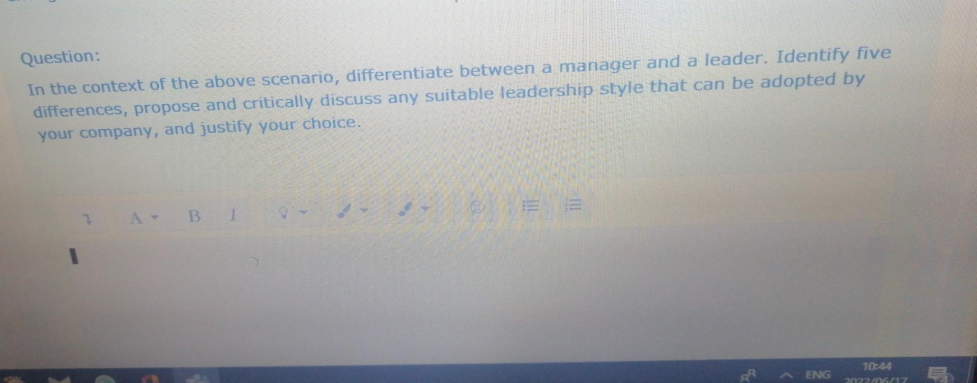 Solved Question: In the context of the above scenario, | Chegg.com