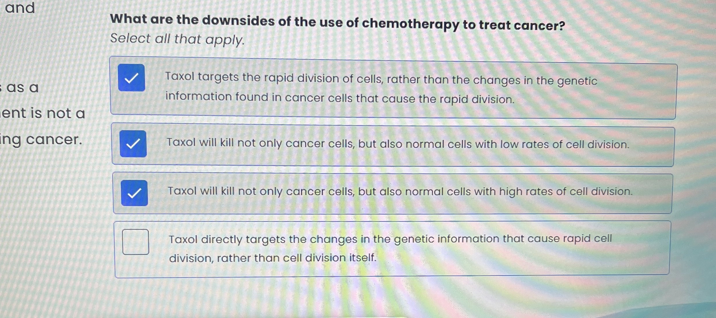 Solved andWhat are the downsides of the use of chemotherapy | Chegg.com