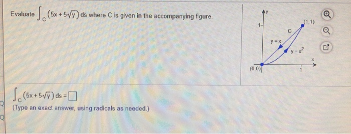 Solved Evaluate 5Vyds where C is given in the accompanying | Chegg.com